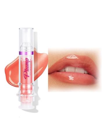 Lip Plumper 6 Colors Moisturizing Glossy Plumping Lip Gloss Long Lasting Hydrating Natural Lip Plumper for Women Girls (Color 06)
