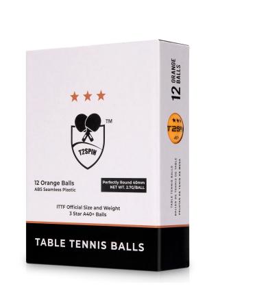 T2Spin Premium Ping Pong Gear - Ping Pong Accessories - Ping Pong Equipment - Table Tennis Accessories - Table Tennis Set for Everyone 12-Ping Pong Ball