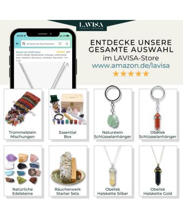 Buy Lavisa Drum Stones | 100% Natural Healing Gemstones for Water Treatment | Halbedelstein Mixture | Mineral Stones (320g) | Enhance Your Gem Water - Buy Online on GoSupps.com