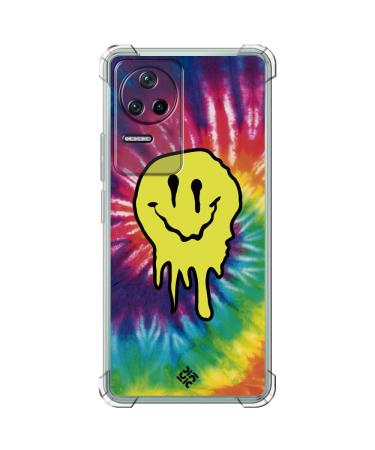 Movilshop shock-resistant protective cover Little F4 Motif trends smile smile smile swirl abstract reinforced corner silicone 1.5 mm flexible transparent bumper gel TPU gel
