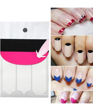1Sheet French Nail Stickers Manicure Nail Art Stencils 3-in-1 Guide Stickers Self-adhesive Sticker Tips For Manicure DIY Nail Art Tools Nail Art Tape - Buy Online on GoSupps.com