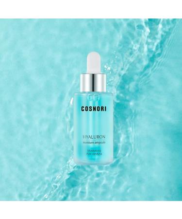 COSNORI Hyaluron Moisture Ampoule | Hyaluronic Acid Serum for Pore Refining & Calming | Hydrating Face Serum for Rough Skin - 1.01 fl.oz - Buy Online on GoSupps.com