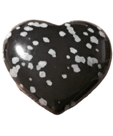 Steinfixx - Large gem Heart I Heilstein I Gl cksstein I Chakra -Stein I Taschenstein |Massage stone |Gift for the loved ones (snowflake obsidian)