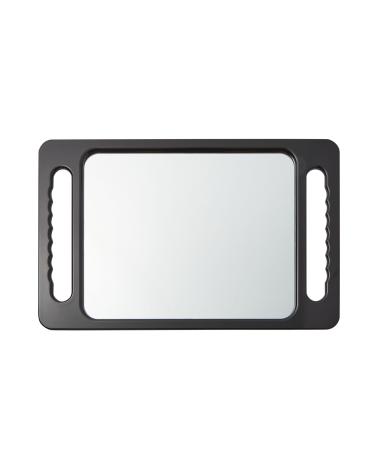 Okuna Outpost Handheld Mirror with Double Handles for Salons and Barbershops (Black  16 x 10)