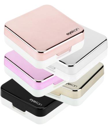 Buy Sonew Mini Portable Travel Lens Case Set - Myopia Eye Care Kit with Mirror Solution Bottle & Tweezers - Silver - Perfect for International Shipping - Buy Online on GoSupps.com