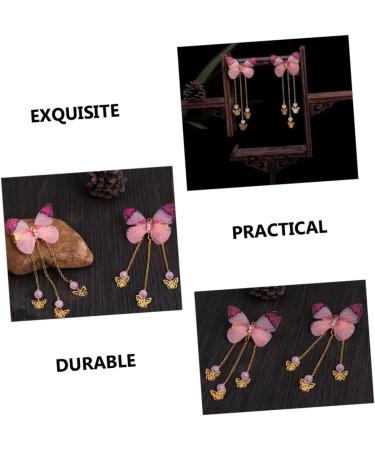 FRCOLOR Accessories Pairs hanfu butterfly headdress kids kimono hair accessories hairpin with tassel metallic hair clips girl hair clips fairy jewelry for girls alloy Costume child Kids - Buy Online on GoSupps.com