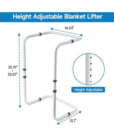 Blanket Lifter for Feet Sheet Riser Height Adjustable Relieve Pressure Foot Tent Blanket Support Holder Recovery with 4 Clips for Surgery - Buy Online on GoSupps.com