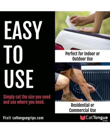 CATTONGUE GRIPS Non-Abrasive Grip Tape Heavy Duty Waterproof Anti Slip Tape for Indoor & Outdoor Use - Thousands of Grippy Uses: Home Goods Hardware Accessible Home and More! (Combo 2pk) 2 Pack Black & Clear Bundle - Buy Online on GoSupps.com