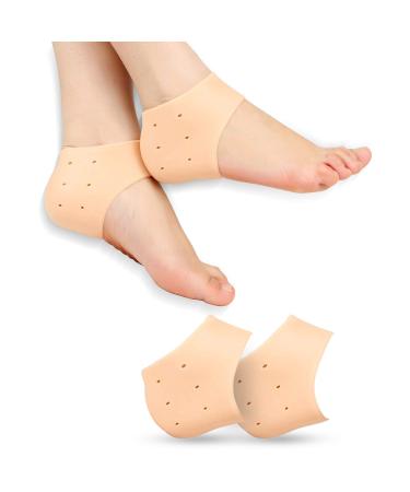 Silicone Gel Heel Protector - Plantar Fasciitis Soft Socks for Hard  Cracked  Dry Skin- One Pair- Moisturizing Protector by Alayna