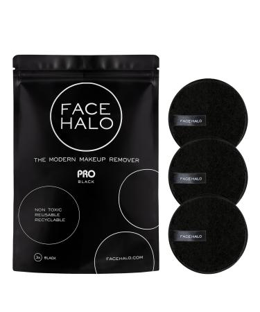 Face Halo | Reusable Makeup Remover Pads, Round Makeup Remover Pads for Heavy Makeup & Masks - Microfiber Makeup Remover Wipes for Mascara, Eye Shadow, Foundation (PRO)
