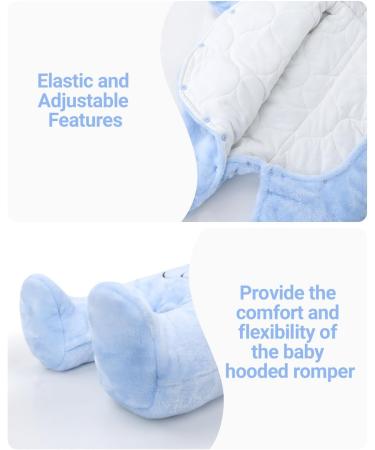 Baby Hooded Flannel Winter Romper | Snowsuit Jumpsuit for Boys & Girls | Feet Covered | 0-3 Months - Buy Online on GoSupps.com