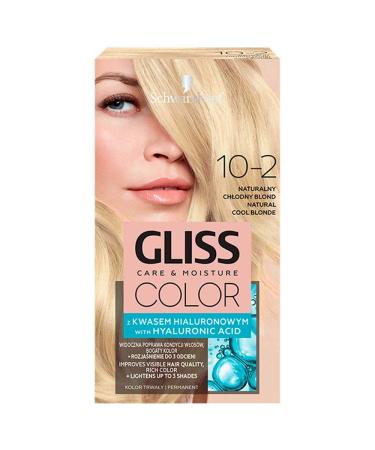Schwarzkopf Gliss Color Hair Dye Cream 10-2 Cool Natural Blonde 142 ml Cool Natural Blonde 1 piece (1 pack)