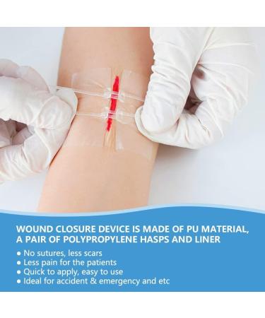 Smerphox Wound Closure Strip - Sterile First Aid Band Kit for Emergency Wound Care - Suture-Free Adhesive Stitch Device - 6pcs - Buy Online on GoSupps.com