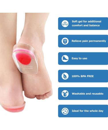 Carehabi Heel Spur Inserts - Soft Gel Pillows for Men & Women | Orthopedic Support for Heel & Achilles Tendon - 2 Pairs - Buy Online on GoSupps.com