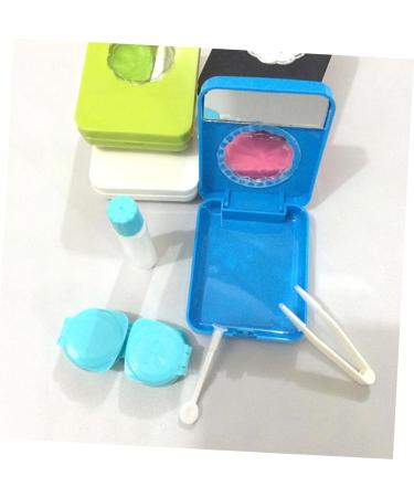 Lurrose Oval Foundation Brush Set & Colored Contact Lens Storage Case 5pcs Care Box for International Shipping - Buy Online on GoSupps.com