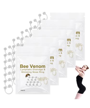 ExcellaElite Bee Venom Nose Ring 5 Pieces Bee Venom Lymphatic Nose Ring Bee Venom Nose Ring for Lymphatic Drainage Suitable for Individual Matching of Boys and Girls