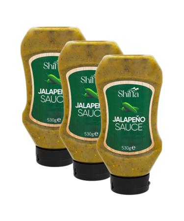 FabFinds Jalapeno Sauce New Jalapeno Kebab House Sauce for Burgers Pizza Chips Spreading 530gX3 Standard Green