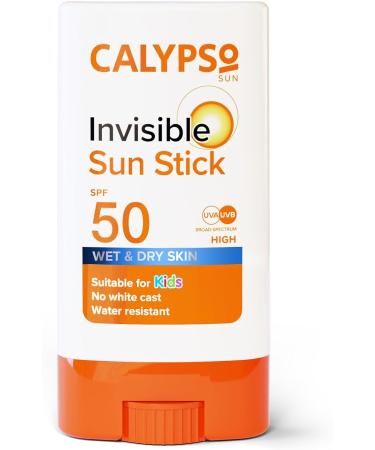 Calypso Invisible Sun Stick SPF50 Sun Protection for Wet and Dry Skin 15g - Buy Online on GoSupps.com