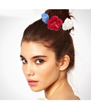 amangul Large Artificial Flower Scrunchies for Women Elastic Hair Scrunchy Bobbles Ponytail Holder Fashion French Style Hairband(Green) - Buy Online on GoSupps.com