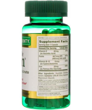 Nature's Bounty Gentle Iron 28mg - 90 Capsules | Non-Constipating Iron Supplement - Buy Online on GoSupps.com