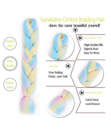 Fanwyfyu Jumbo Braid Synthetic Hair - 24 Inch Kanekalon Braiding Extensions (3 Pack) for Crochet Twists - DB-MC14 - Buy Online on GoSupps.com