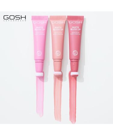 Gosh Cream Blush Matte - Vegan Liquid Blush for Fresh Finish | Allergy-Certified Hot Pink - Perfect Travel Companion - Buy Online on GoSupps.com