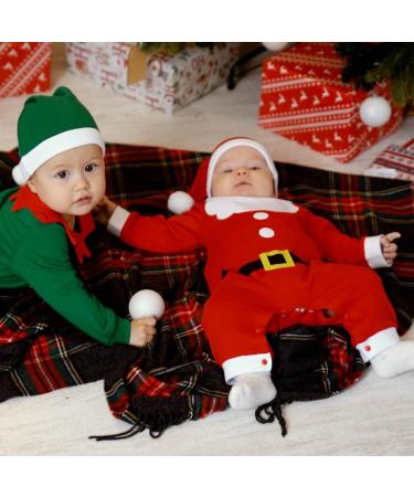 Christmas Romper Set for Baby Girl/Boy | My First Christmas Outfit | Red Jumpsuit with Hat | 6-9 Months - Buy Online on GoSupps.com
