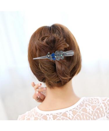 HOLLIHI Set of 3 Large Metal Alloy Alligator Sectioning Clips for Women and Girls - Pretty Strong Clamp Hair Pins Non-Slip Hair Grips Accessories for Thick Hair Silver Gray (Peacock) - Buy Online on GoSupps.com