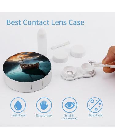 Fishing Boat Print Contact Lens Case | Travel-Friendly Lens Care Box - Buy Online on GoSupps.com