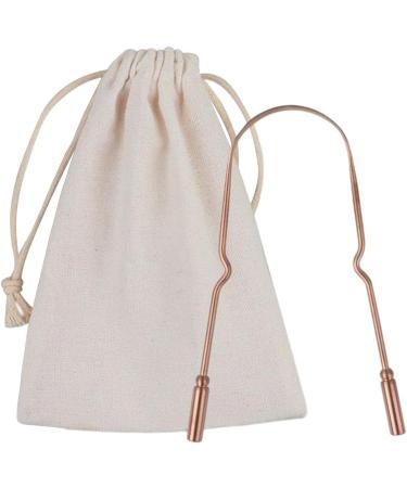 Qarido ZungenSchaber | Stainless Steel Tongue Scraper for Healthy Oral Hygiene | U-Shaped Design to Reduce Bad Breath | Antique Copper Cleaning Bag Included - Buy Online on GoSupps.com