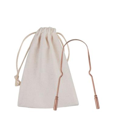 Decorhome tongue scraps for adults - tongue -lane cleaner stainless steel - bad breath treatment in a U -form for adults oral care for fresh breath and shape from antique copper clothing bag