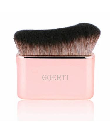 Professional Body Makeup Brush for Blending Liquid Foundation High Density Face Kabuki Brush for Body Highlighter Bronzer Shimmer Glow Concealers Cream Powder Body Brush (Rose gold)