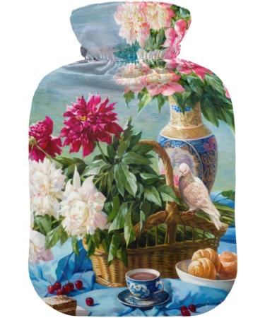 Buy Naanle Bird & Flowers Oil Painting Heat Bottle - 2L Large Hand/Foot Warmer for Pain Relief & Cold Therapy - International Shipping Available - Buy Online on GoSupps.com