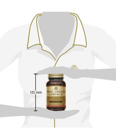 Solgar Skin Nails Hair - Beauty - Essential Nutrients: Zinc Vitamin C Amino Acids Copper - Patented Form of MSM - Food Supplement - Bottle of 120 tablets - Buy Online on GoSupps.com