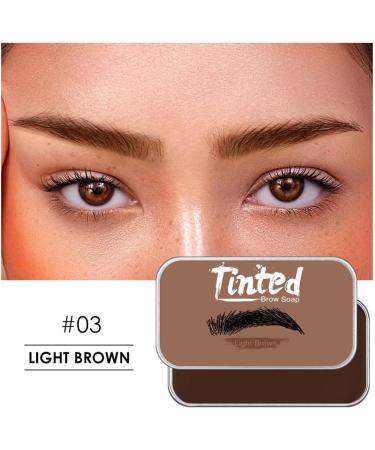 Eyebrow Soap Kit Long Lasting Eyebrow Styling Shaping Wax with Brow Trimmer Brush Brown eyebrow soap kit - Buy Online on GoSupps.com