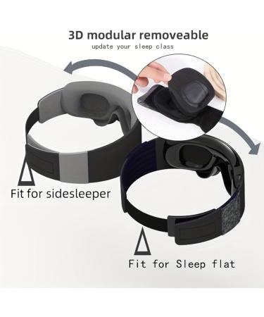 Memory Foam Sleep Eye Cover with Nose Cushion 3D Breathable Cotton Sleep Eye Cover Pads for Light Blocking Elastic Band for Home Travel - Buy Online on GoSupps.com