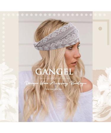 Gangel Boho Floral Printed Wide Headbands - Pack of 3 | Vintage Hair Accessories for Women and Girls - Buy Online on GoSupps.com