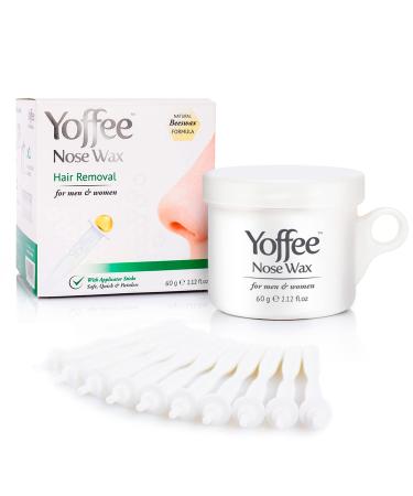 Yoffee Nose Wax Kit for Men & Women - Natural Bio-Beeswax & Aloe Vera - 10 Reusable Sticks - Easy & Painless - Made in Spain - 2.12 fl.oz - Buy Online on GoSupps.com