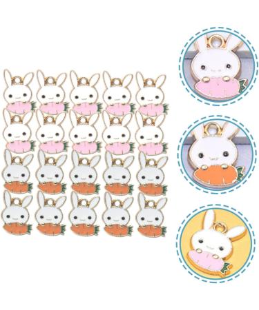 TEHAUX 100 Pcs Easter Ornaments Charms for Necklace Making Rabbit Pendant Charm Chinese Feng Shui Bead Jewelry Charms Pendant Enamel Charms Jewlery Metal Alloy Korean Version - Buy Online on GoSupps.com