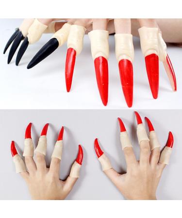 IEEDFJKK 10piece Finger Nail - Wided Used Durable Easy To Wear Gift Witch Ghosts Finger Nail Rubber Long Nails Black nail(8 * 2cm) Black nail(8*2cm) - Buy Online on GoSupps.com