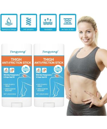  Fengyang Fengyang Set of 2 Anti-Chafing Sticks Anti-Chafing Stick Anti-Chafing Cream for Thighs Waterproof Thigh Chafing Prevention (Flat) - Buy Online on GoSupps.com