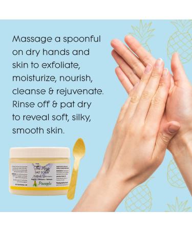 Keys Salt Scrub - Exfoliating Sea Salt Body Scrub for Men and Women | Hand and Foot Scrub with Pure Florida Sea Salt and Organic Pineapple Essential Oil | Includes Wooden Spoon | 12 oz - Buy Online on GoSupps.com