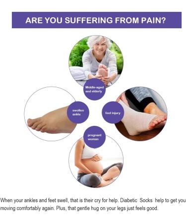 Diabetic Ankle Socks for Men & Women-Wide Non Binding Socks Quarter Length Socks for Women & Men (4PAIRSBLACK) - Buy Online on GoSupps.com
