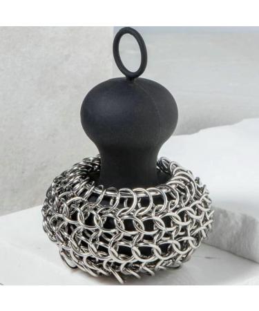 Kecung Cast Iron Chainmail Scrubber Cast Iron Skillet Cleaner for Fry Pan Cleaner Cast Iron Skillet Cleaner Chain Black - Buy Online on GoSupps.com