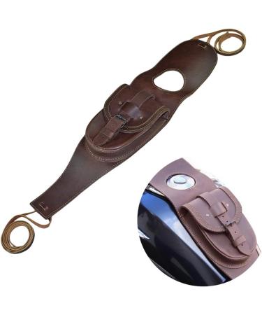 Thick Leather Motorcycle Tank Cover Pad Bag - Handmade, 101 Year Warranty - Bourbon Brown - Buy Online on GoSupps.com