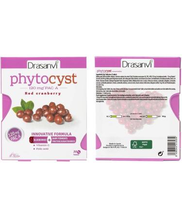 Drasanvi Phytocyst 30 Capsules - Health Care - Food Supplement - Contributes to The Normal Functioning of The Immune System - Vitamins and Minerals - Natural Ingredient - Adults - Cranberry - Buy Online on GoSupps.com