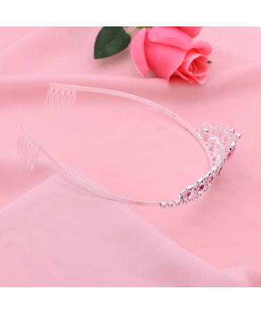Kids Girls Pink Crystal Tiara Crown Headband | Princess Birthday Party Hair Accessories - Buy Online on GoSupps.com