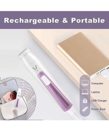 Rechargeable 4 in 1 Face Razors for Women - Facial Hair Removal & Eyebrow Trimmer - Painless Bikini Shaver for Body and Peach Fuzz - Waterproof Plum - Buy Online on GoSupps.com