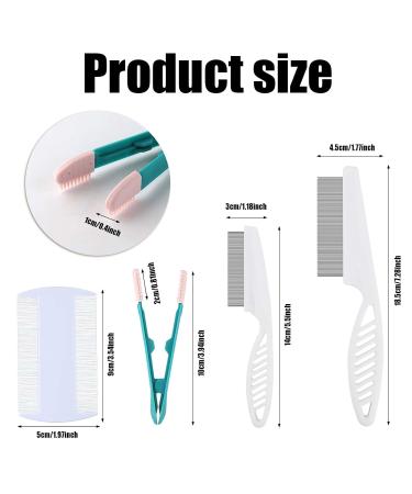 4 Pieces Animal Hair Comb Set - Magical Pet Flea Comb for Cats - Multi-functional Tear Stain & Fur Removal Tool - Buy Online on GoSupps.com