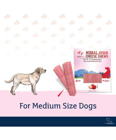 Pawfect Food Himalayan Cheese Dental Chew with Strawberry for Dogs- (Pack of 3) 100% Natural | Long Lasting | Grain Free| Rawhide Free (195 g/ 6.87 oz) Brown - Buy Online on GoSupps.com